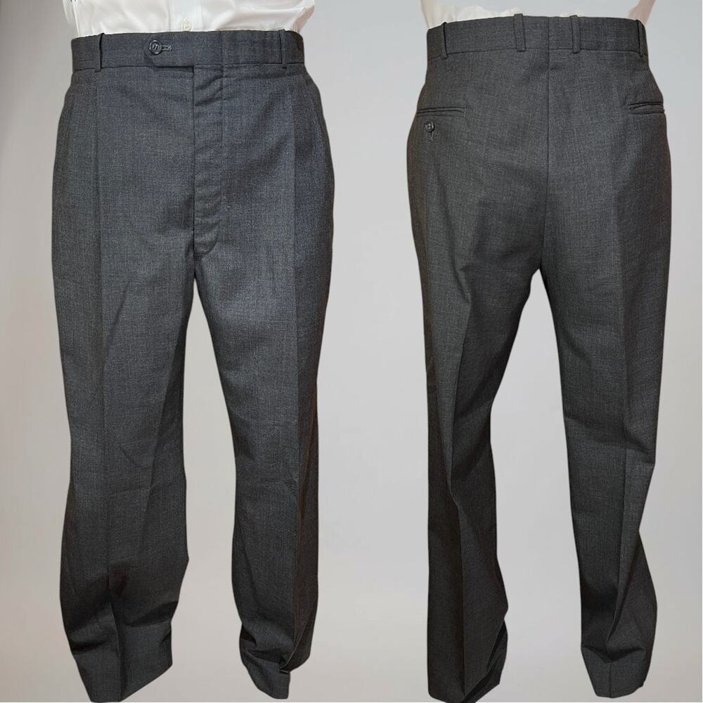 Vintage Gino Cappeli 44L 36x32 Two-Tone Charcoal Gray 2-Piece Suit - Picture 7 of 16
